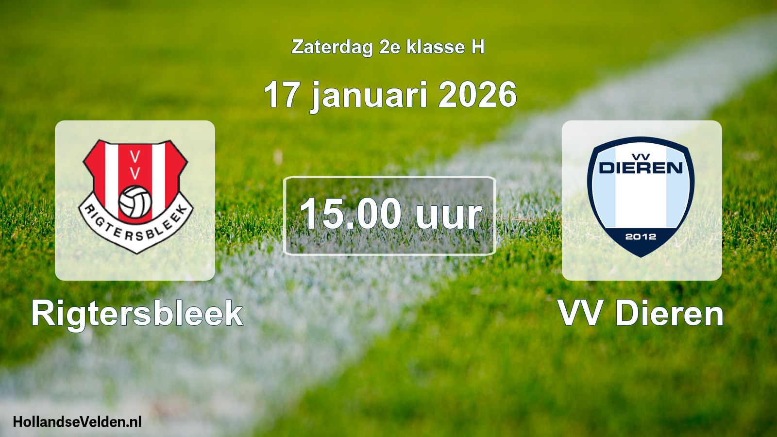 Scheduled Match: Rigtersbleek - VV Dieren (17 January 2026)