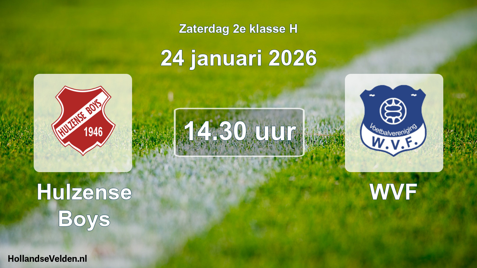 Scheduled Match: Hulzense Boys - WVF (24 January 2026)