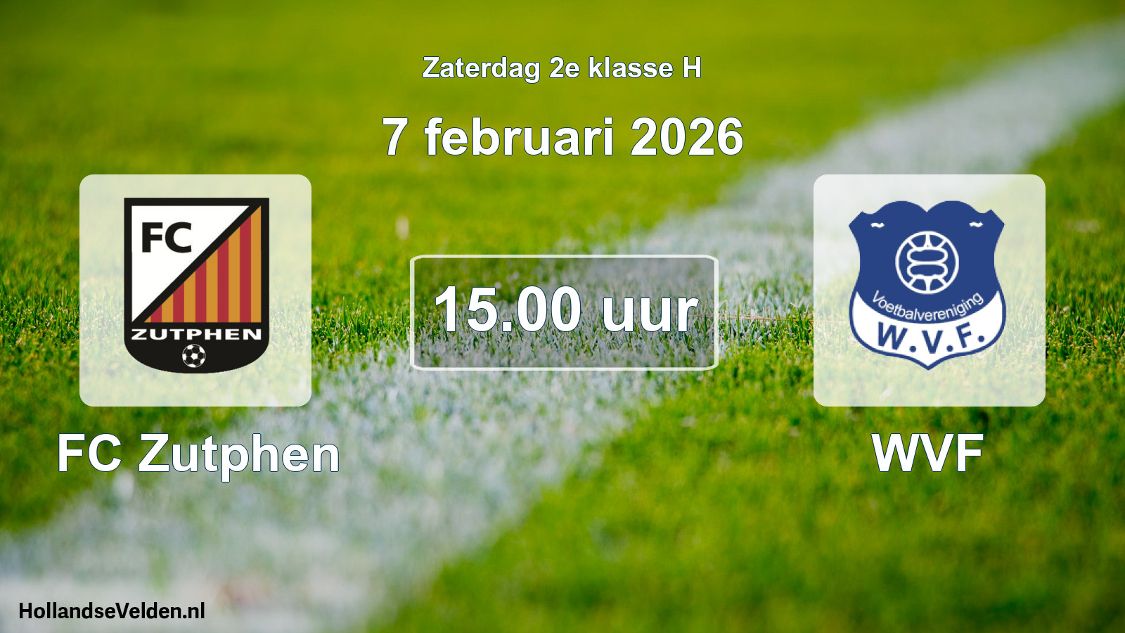 Scheduled Match: FC Zutphen - WVF (7 February 2026)