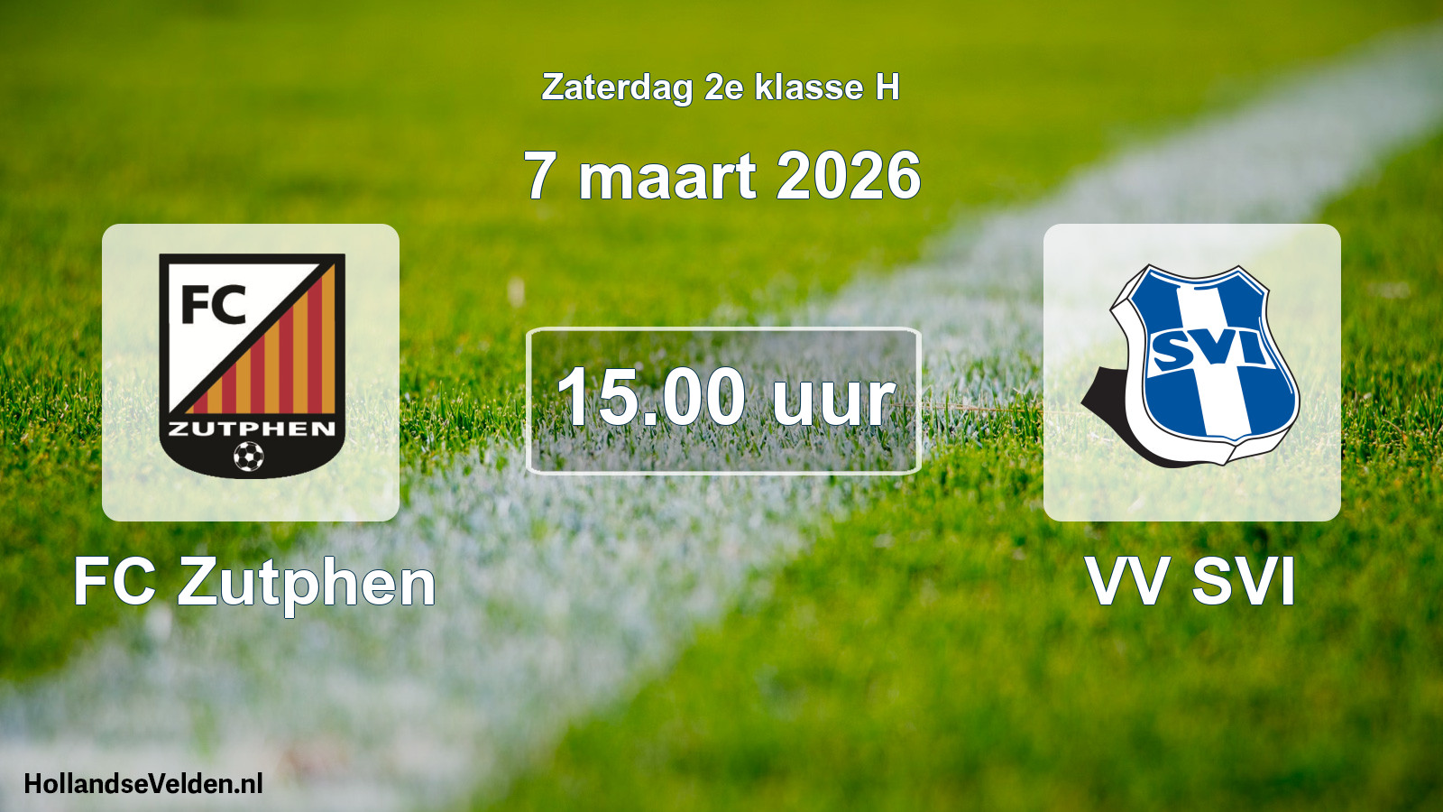 Scheduled Match: FC Zutphen - VV SVI (7 March 2026)