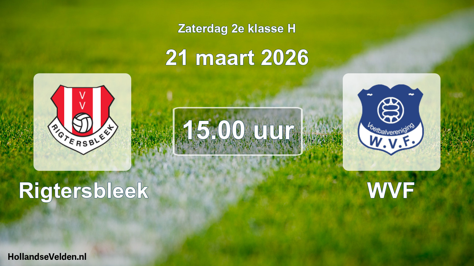 Scheduled Match: Rigtersbleek - WVF (21 March 2026)