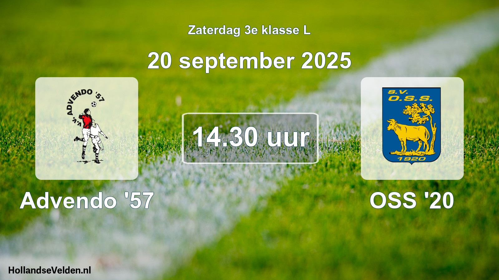 Geplande wedstrijd: Advendo '57 - OSS '20 (20 september 2025)