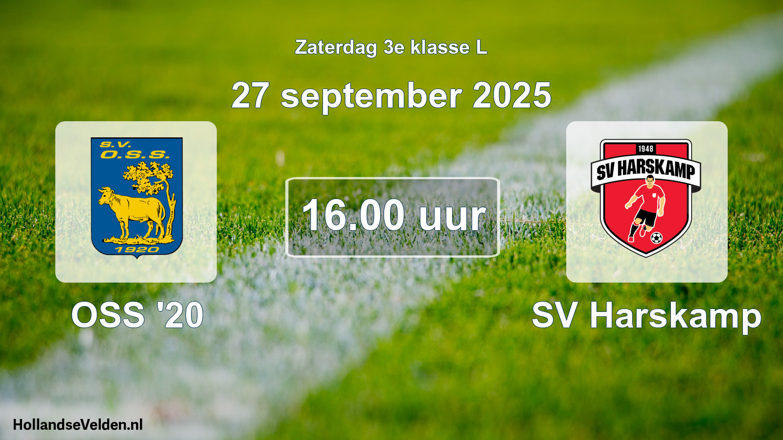 Scheduled Match: OSS '20 - SV Harskamp (27 September 2025)