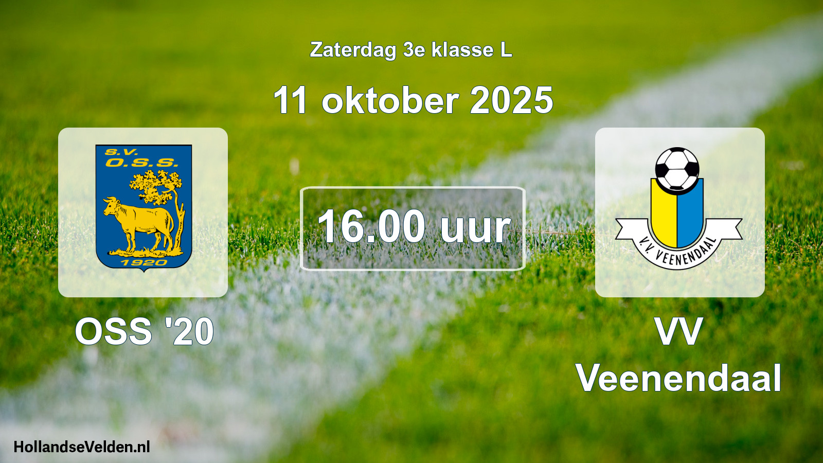 Geplande wedstrijd: OSS '20 - VV Veenendaal (11 oktober 2025)
