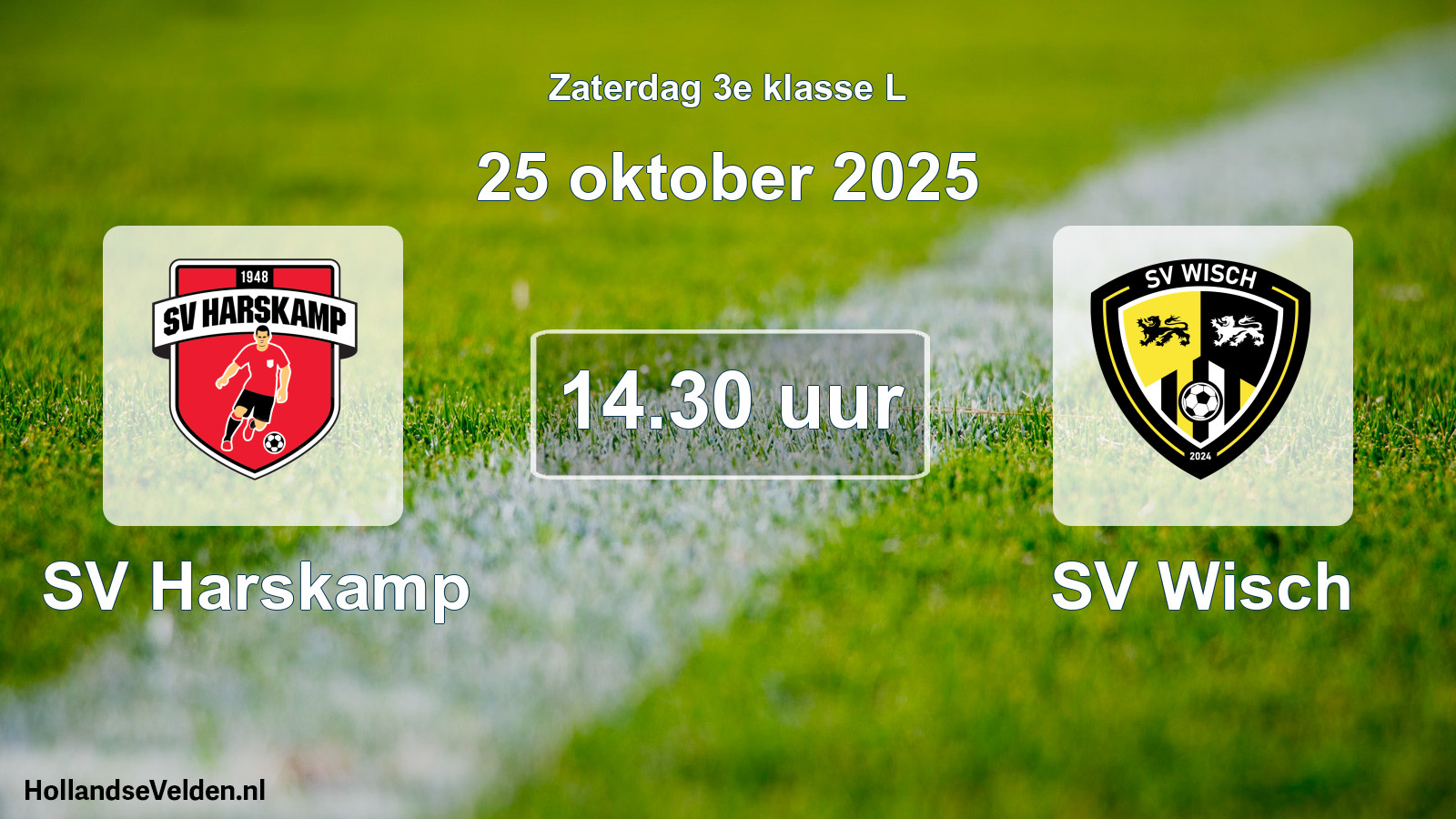 Geplande wedstrijd: SV Harskamp - SV Wisch (25 oktober 2025)