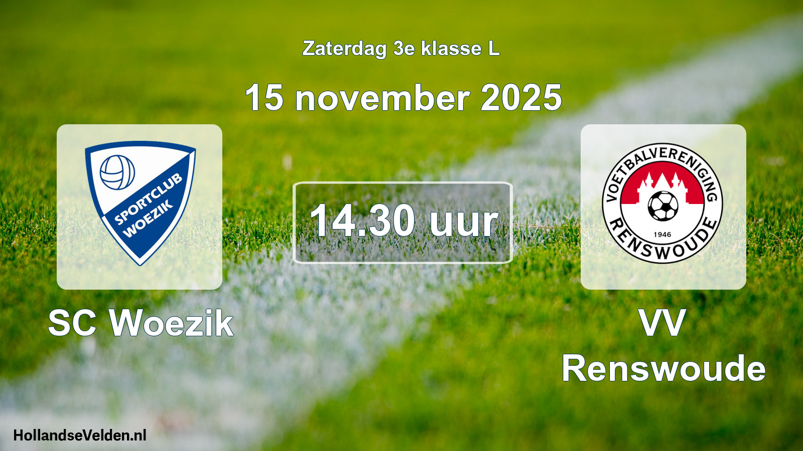 Scheduled Match: SC Woezik - VV Renswoude (15 November 2025)