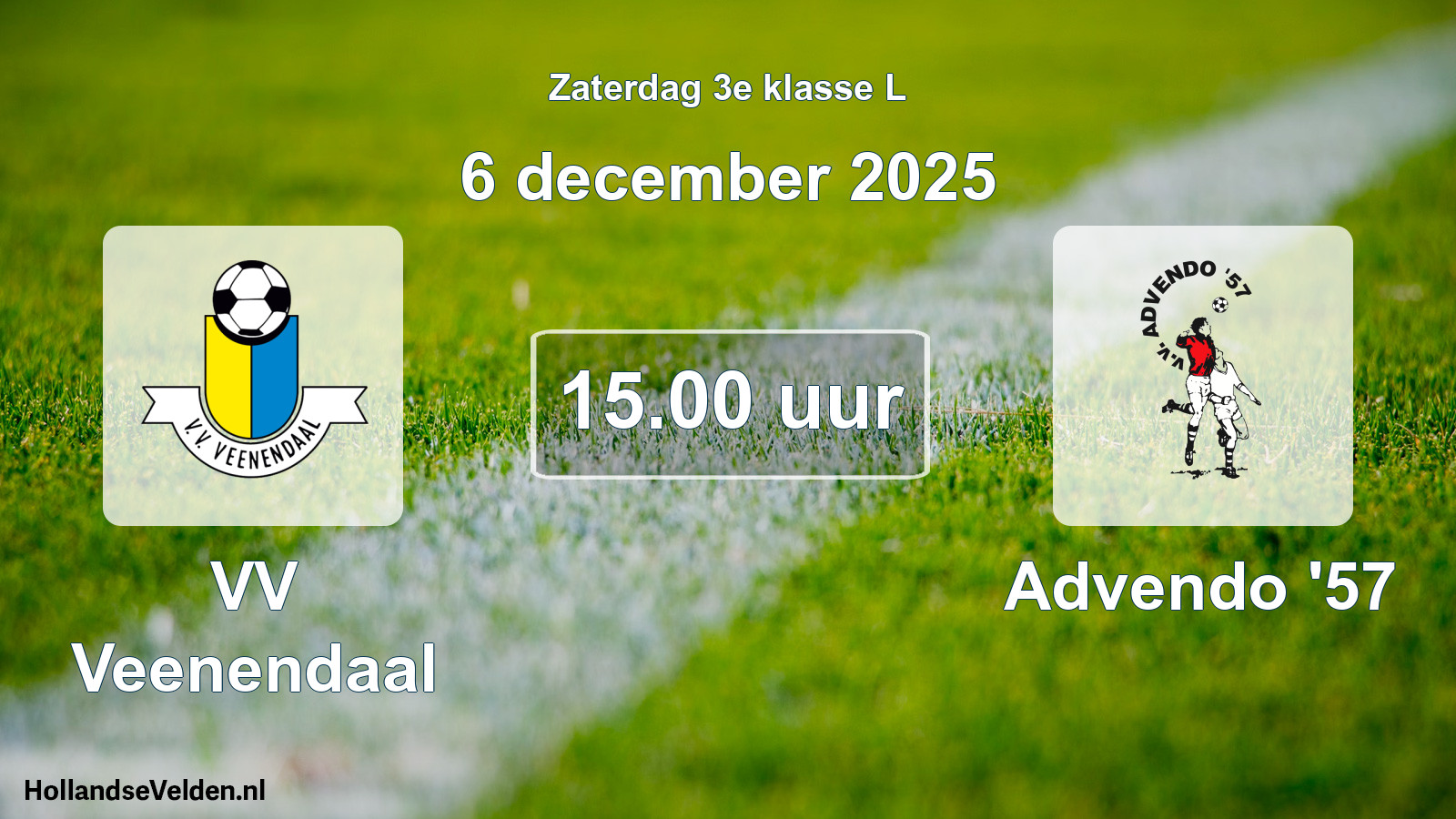 Geplande wedstrijd: VV Veenendaal - Advendo '57 (6 december 2025)