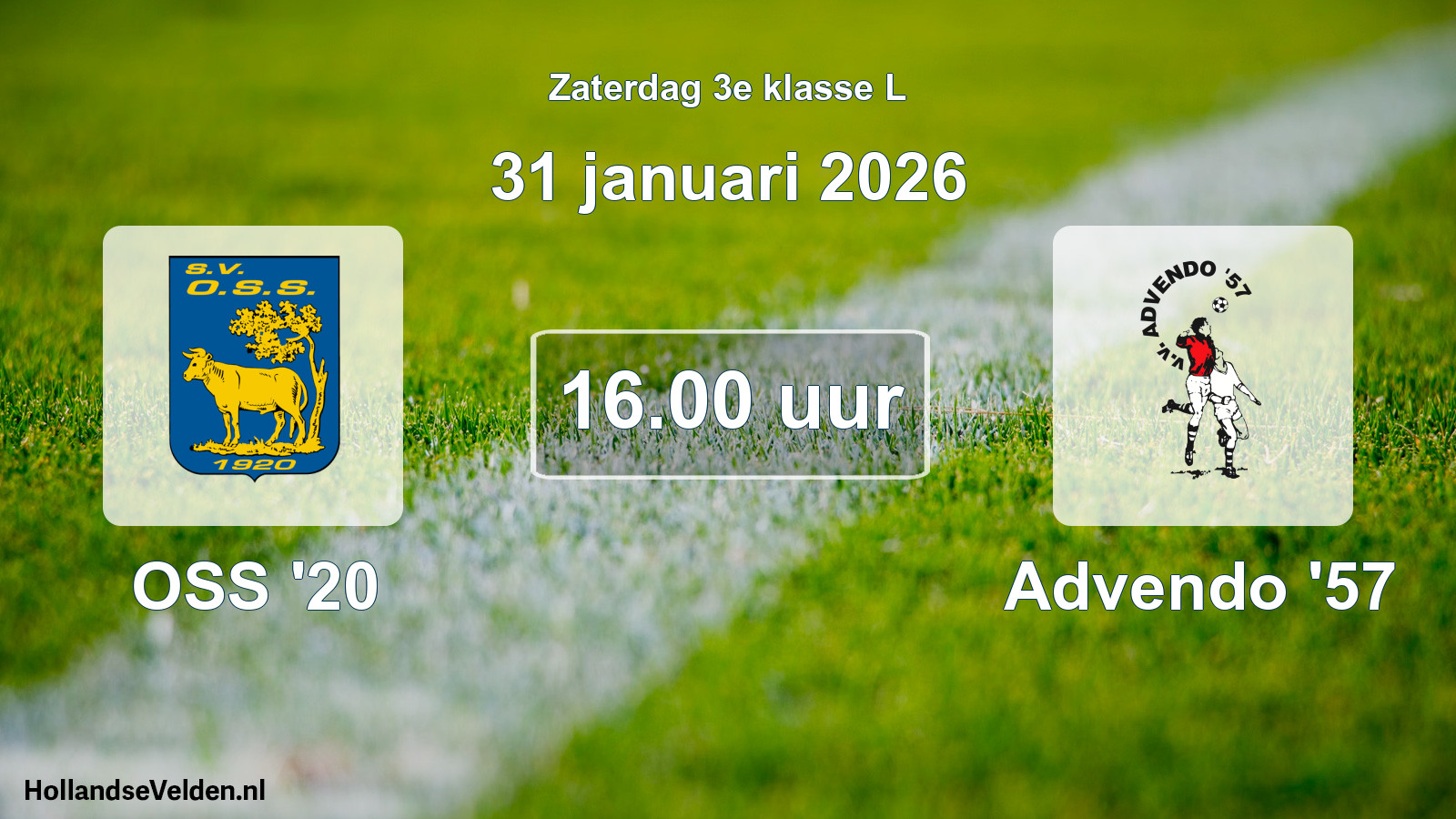 Geplande wedstrijd: OSS '20 - Advendo '57 (31 januari 2026)