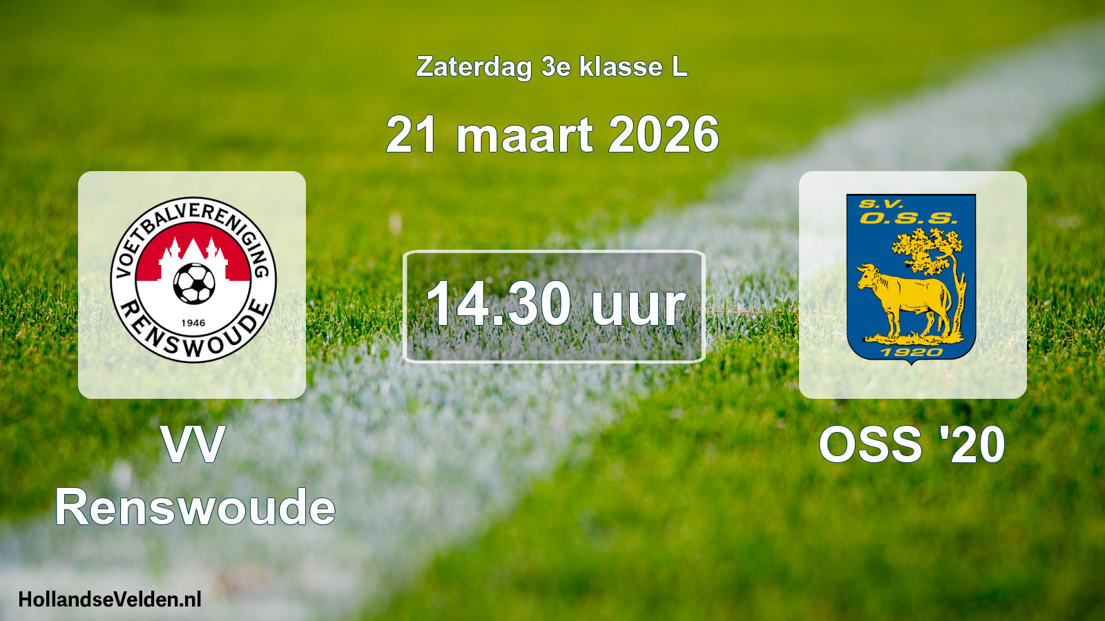 Geplande wedstrijd: VV Renswoude - OSS '20 (21 maart 2026)
