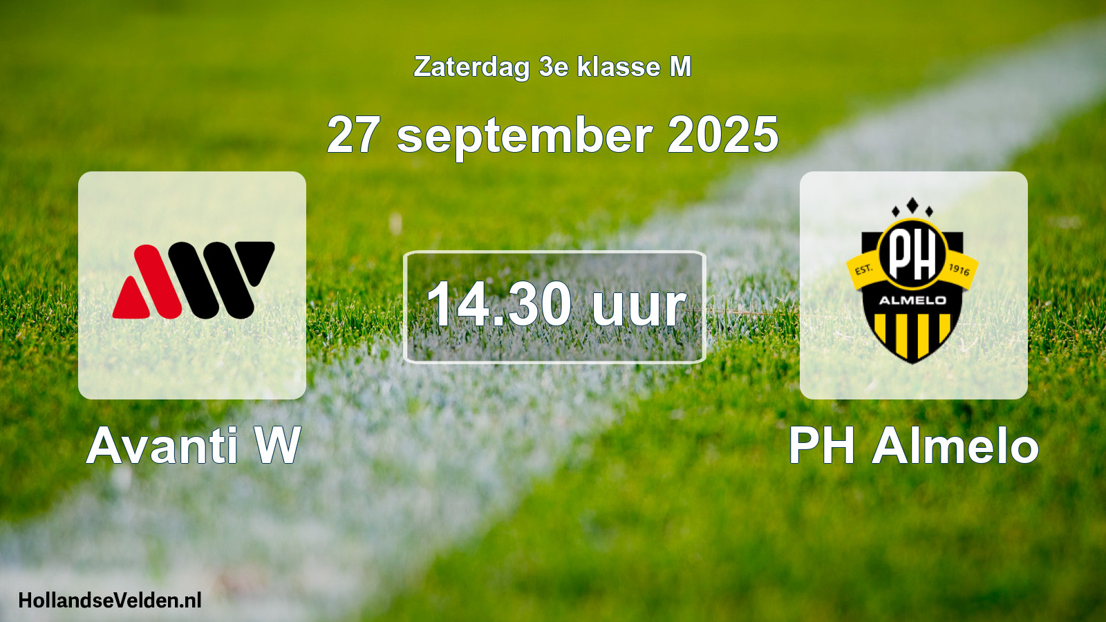 Scheduled Match: Avanti W - PH Almelo (27 September 2025)