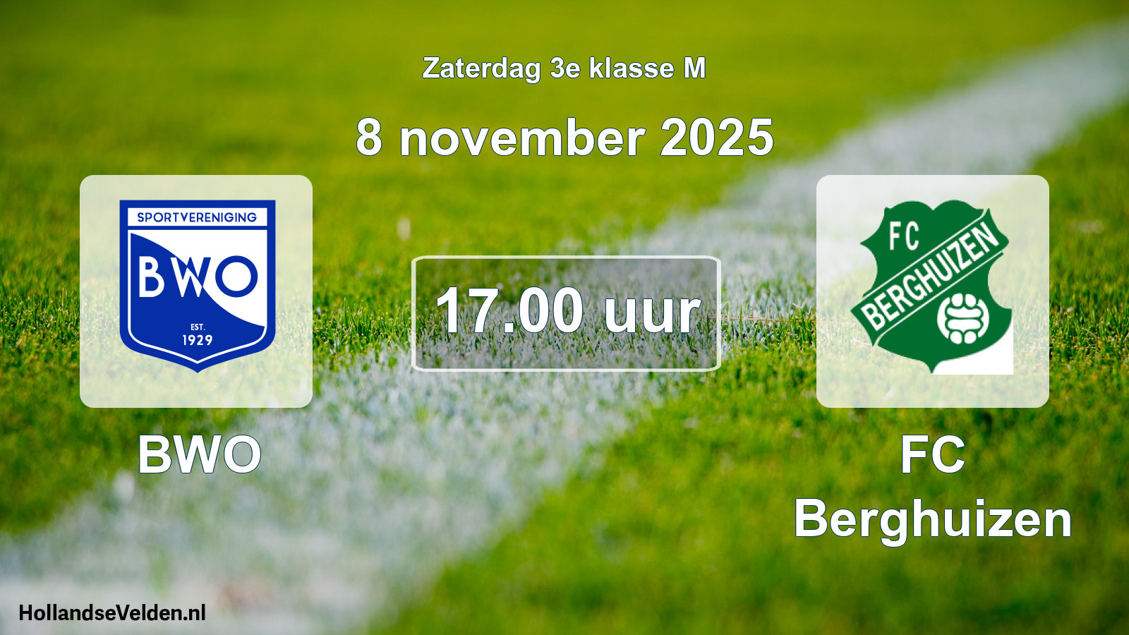 Scheduled Match: BWO - FC Berghuizen (8 November 2025)