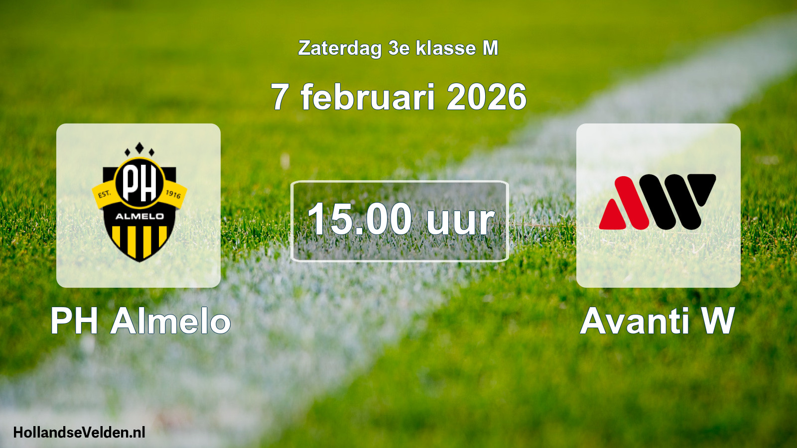 Scheduled Match: PH Almelo - Avanti W (7 February 2026)