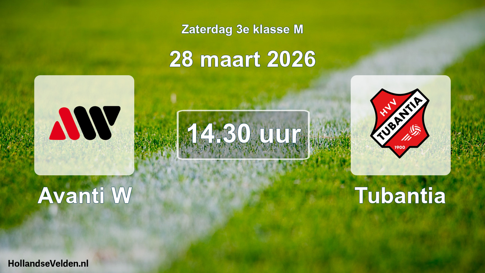 Geplande wedstrijd: Avanti W - Tubantia (28 maart 2026)