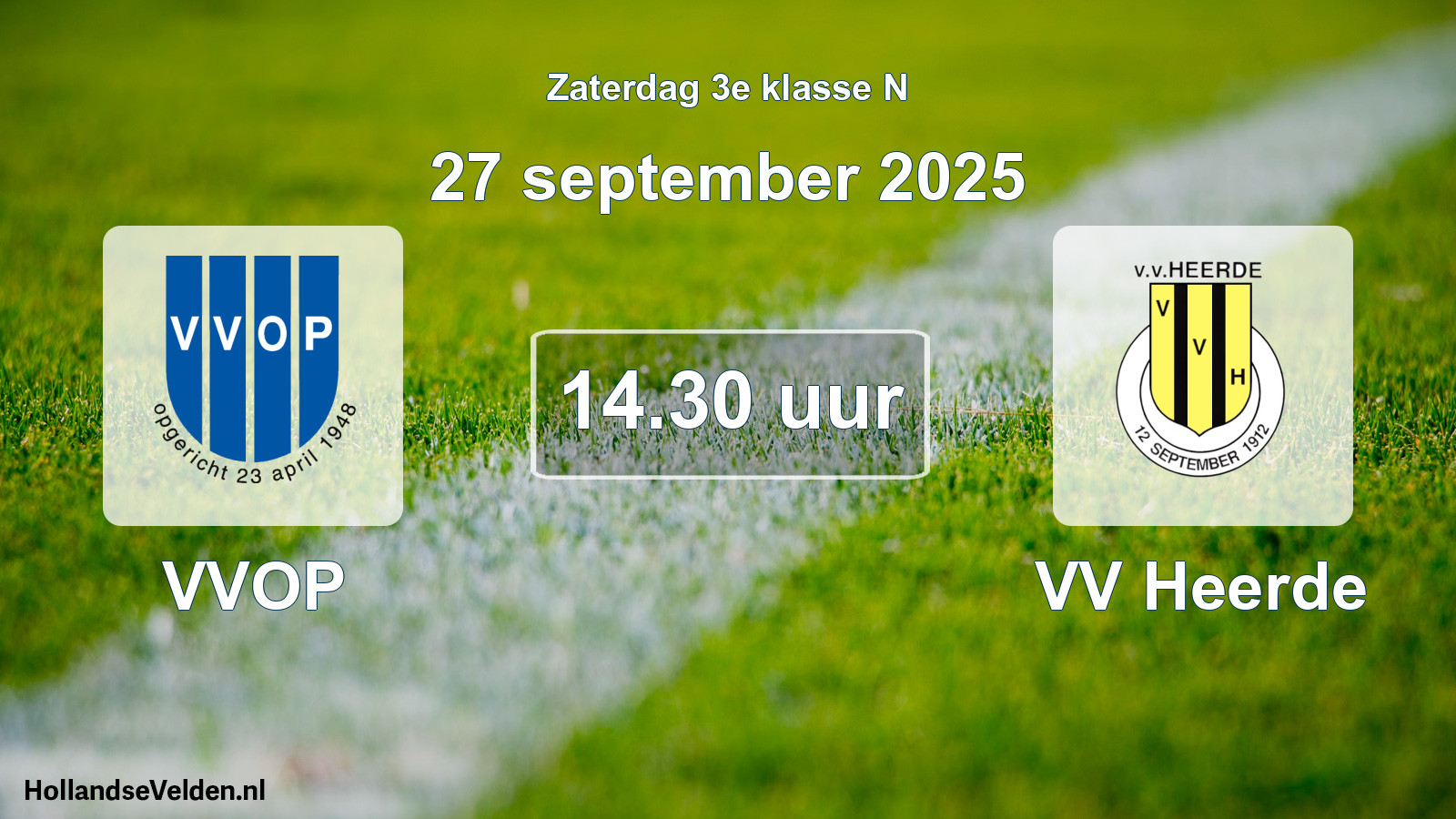 Scheduled Match: VVOP - VV Heerde (27 September 2025)