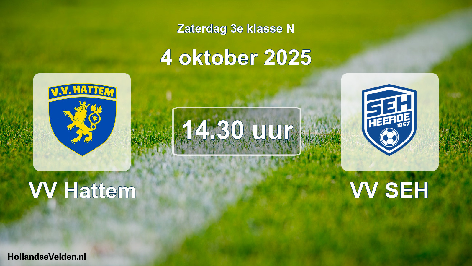 Scheduled Match: VV Hattem - VV SEH (4 October 2025)