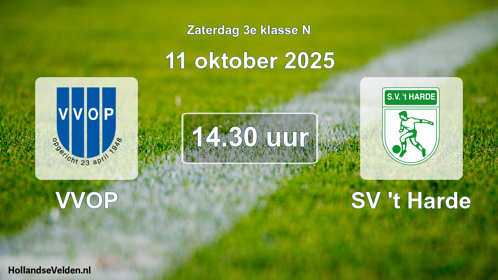 Scheduled Match: VVOP - SV 't Harde (11 October 2025)