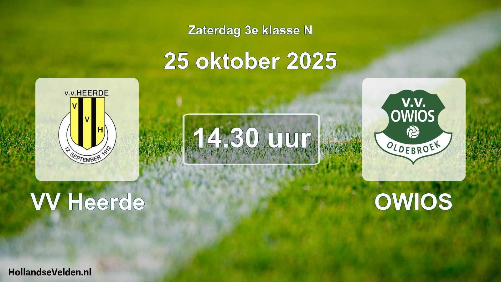 Scheduled Match: VV Heerde - OWIOS (25 October 2025)