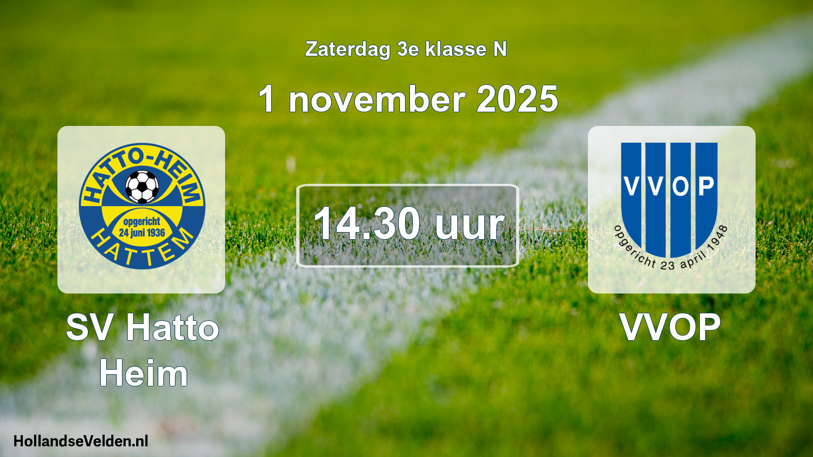 Scheduled Match: SV Hatto Heim - VVOP (1 November 2025)
