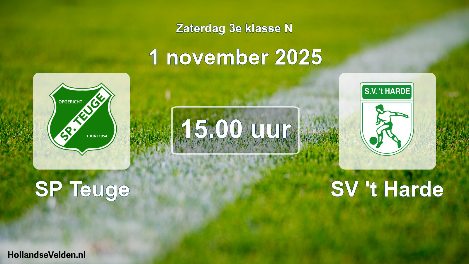 Scheduled Match: SP Teuge - SV 't Harde (1 November 2025)