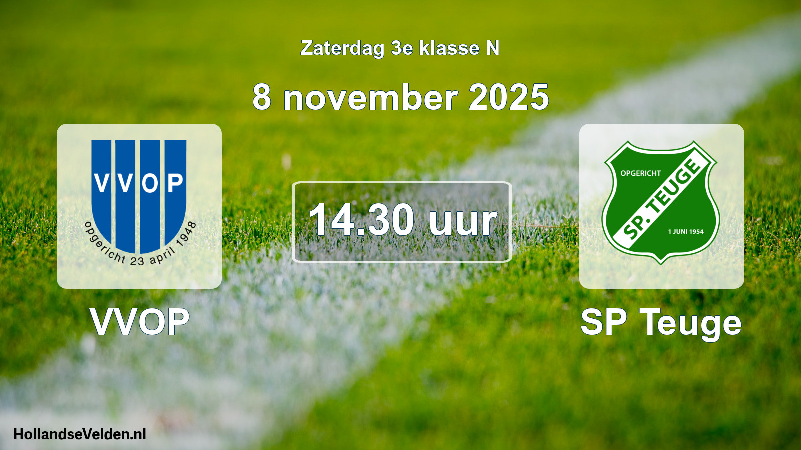 Scheduled Match: VVOP - SP Teuge (8 November 2025)