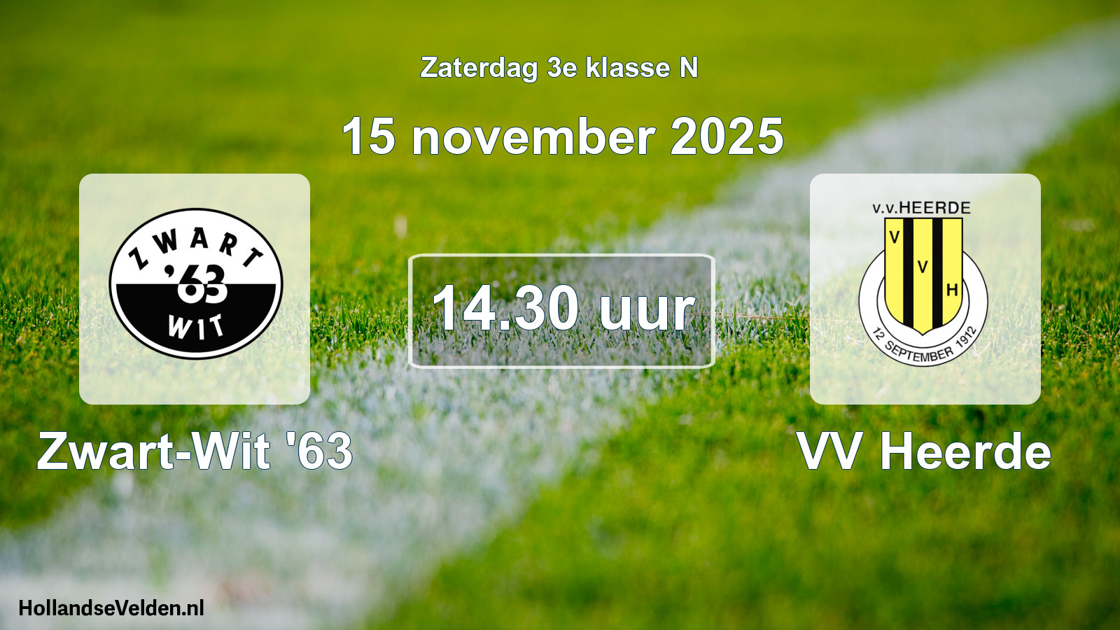Scheduled Match: Zwart-Wit '63 - VV Heerde (15 November 2025)