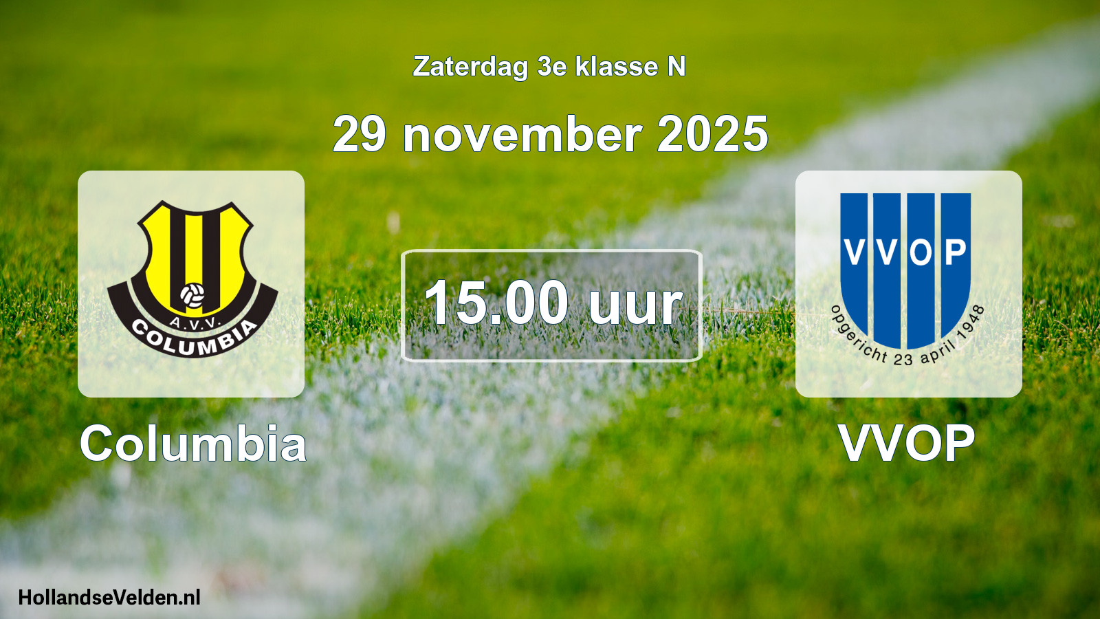 Scheduled Match: Columbia - VVOP (29 November 2025)