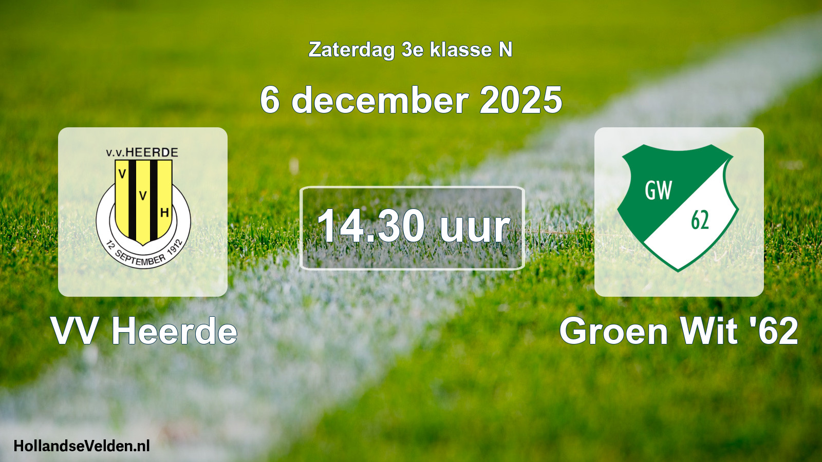 Scheduled Match: VV Heerde - Groen Wit '62 (6 December 2025)