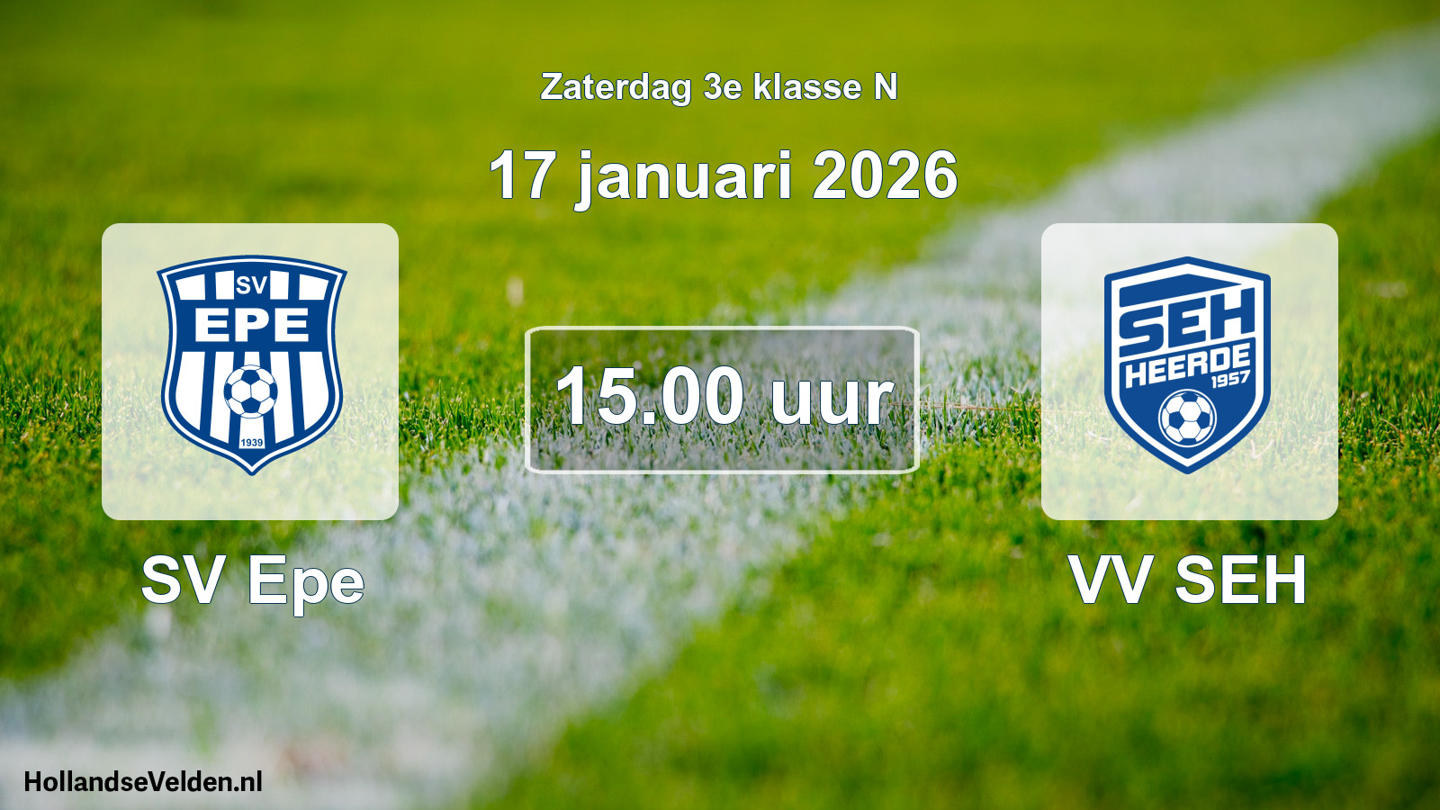 Scheduled Match: SV Epe - VV SEH (17 January 2026)