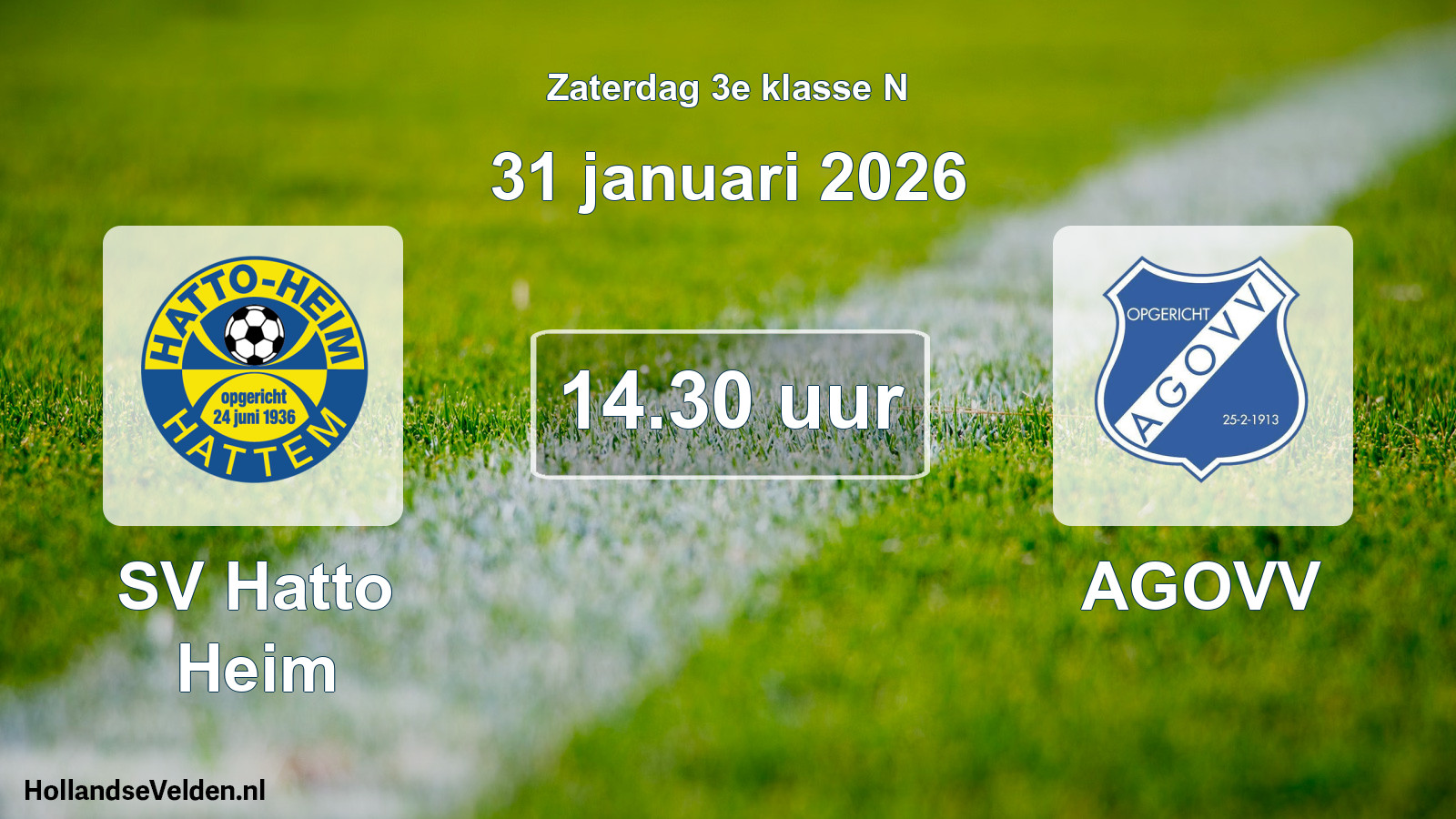 Scheduled Match: SV Hatto Heim - AGOVV (31 January 2026)