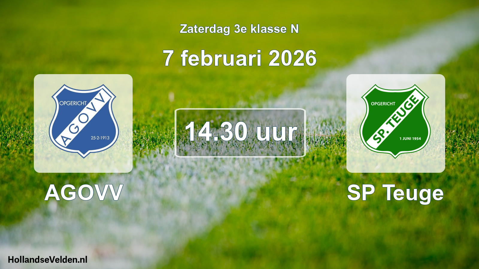 Geplande wedstrijd: AGOVV - SP Teuge (7 februari 2026)