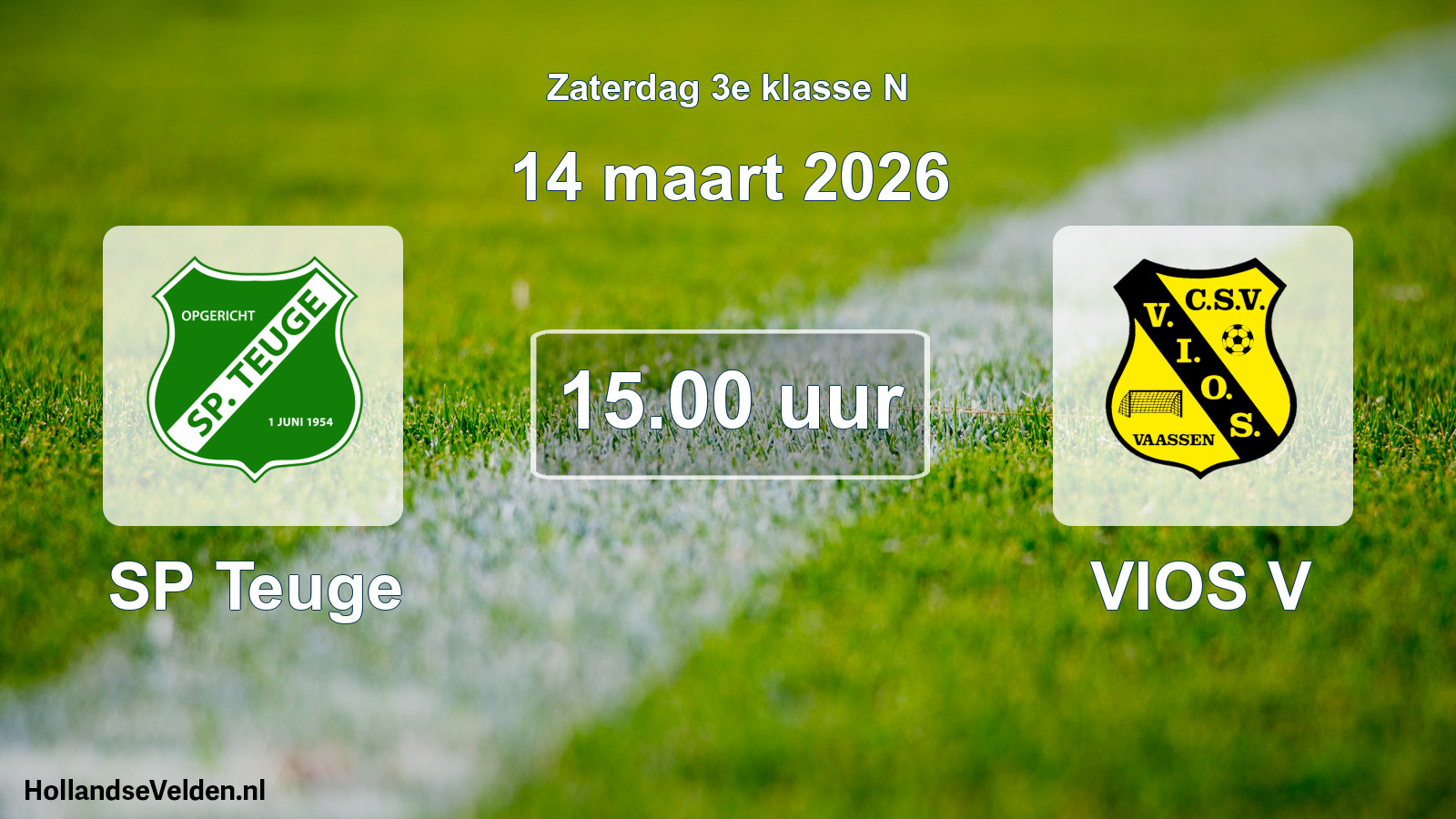 Scheduled Match: SP Teuge - VIOS V (14 March 2026)