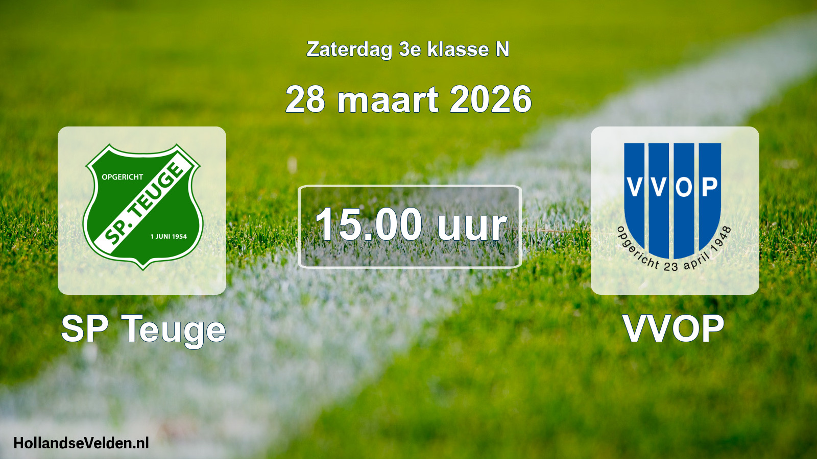 Scheduled Match: SP Teuge - VVOP (28 March 2026)