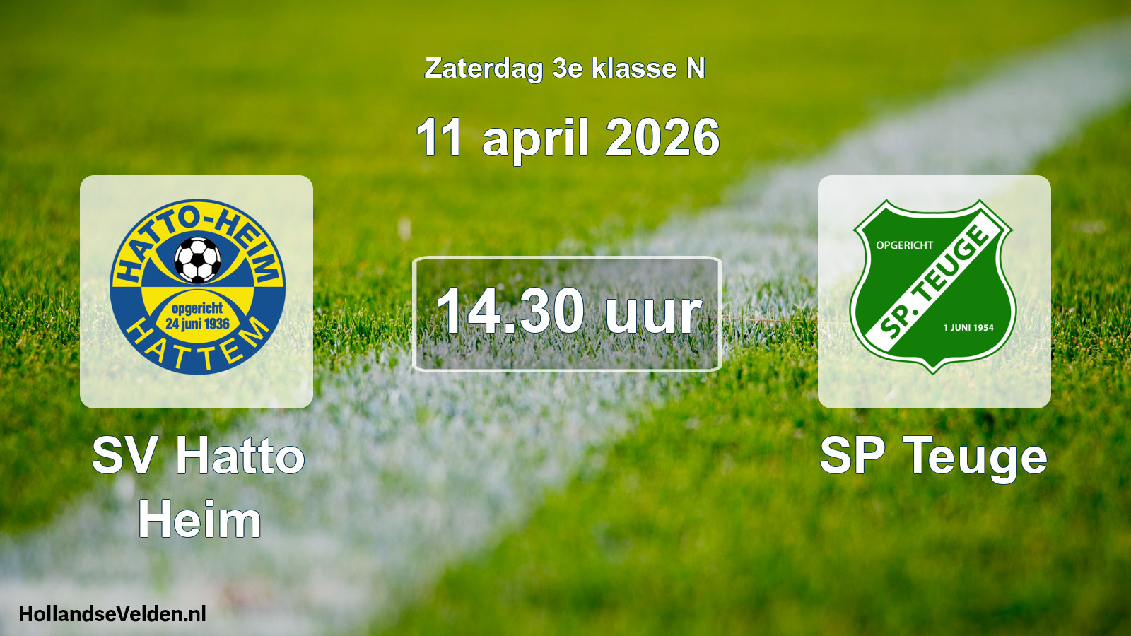 Scheduled Match: SV Hatto Heim - SP Teuge (11 April 2026)