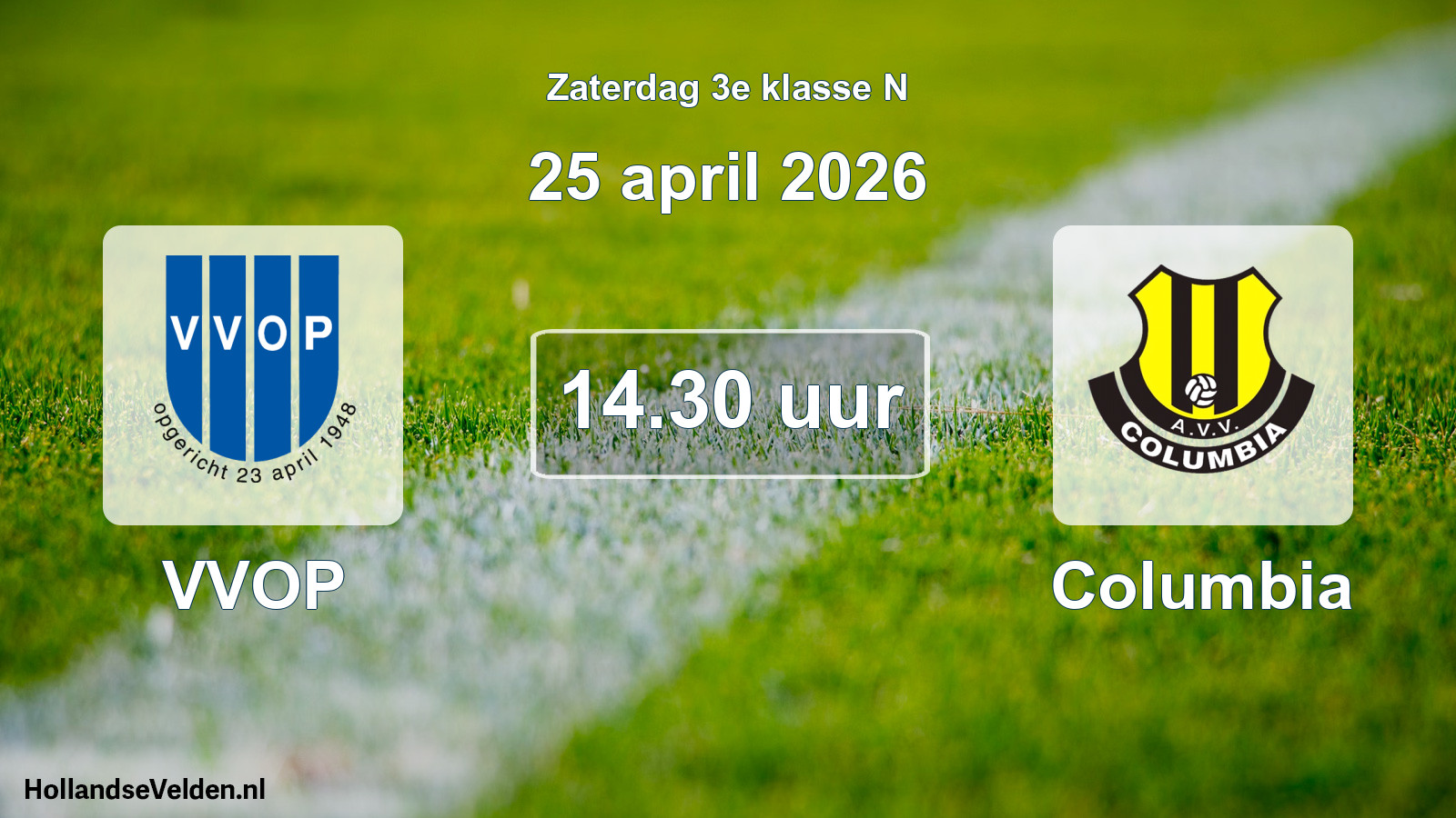 Scheduled Match: VVOP - Columbia (25 April 2026)