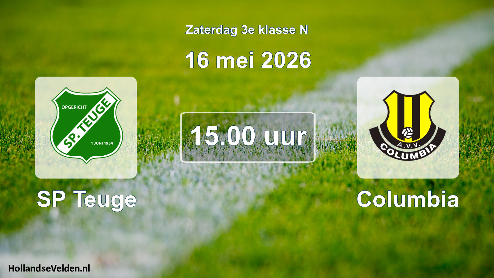 Scheduled Match: SP Teuge - Columbia (16 May 2026)