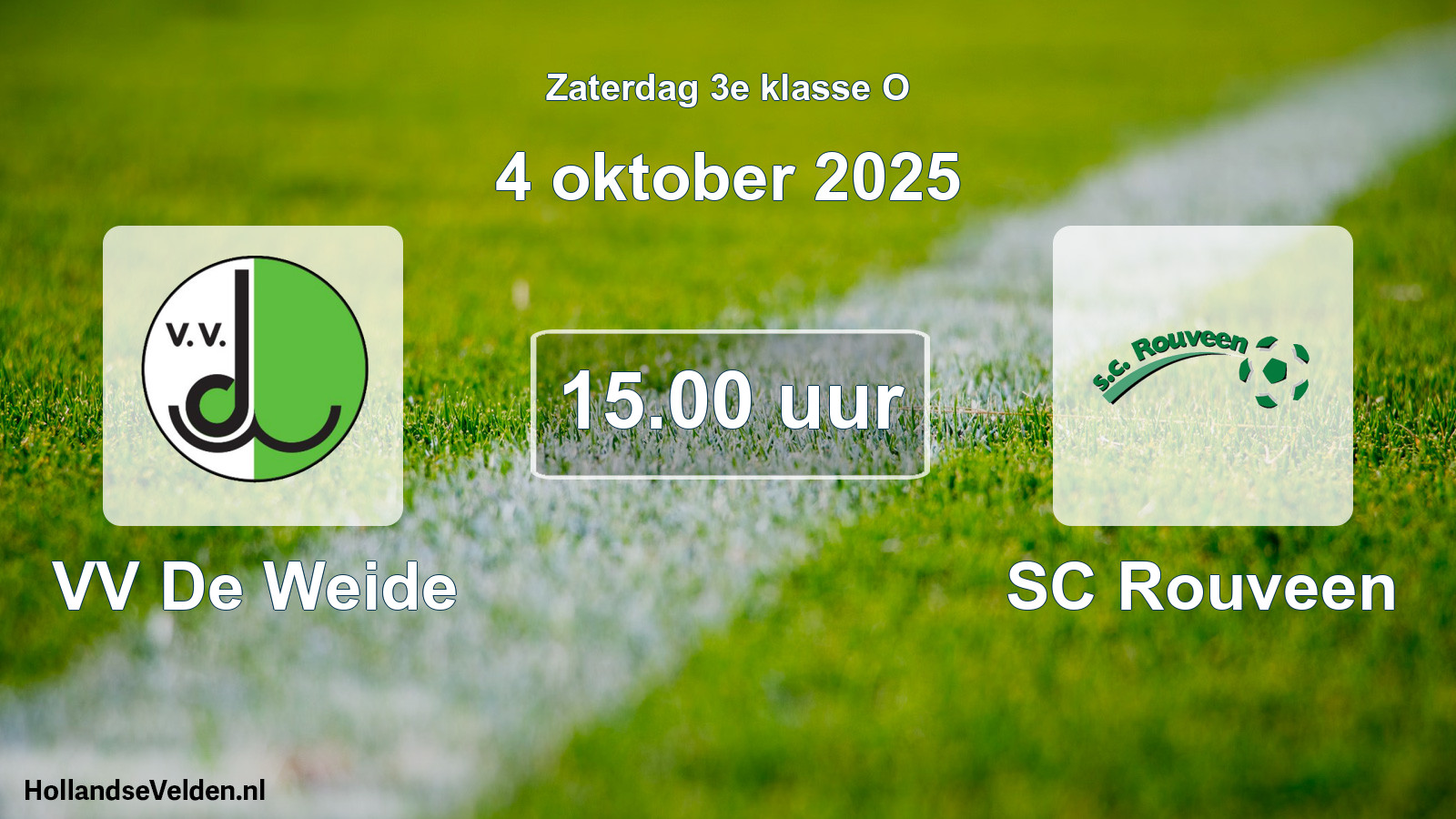 Scheduled Match: VV De Weide - SC Rouveen (4 October 2025)