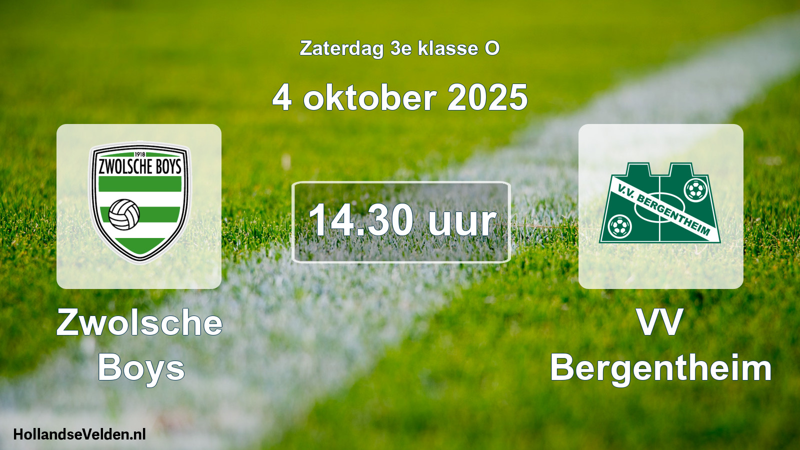 Scheduled Match: Zwolsche Boys - VV Bergentheim (4 October 2025)
