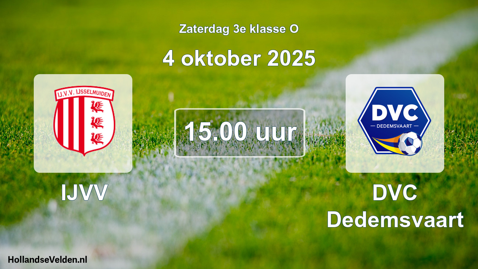 Geplande wedstrijd: IJVV - DVC Dedemsvaart (4 oktober 2025)