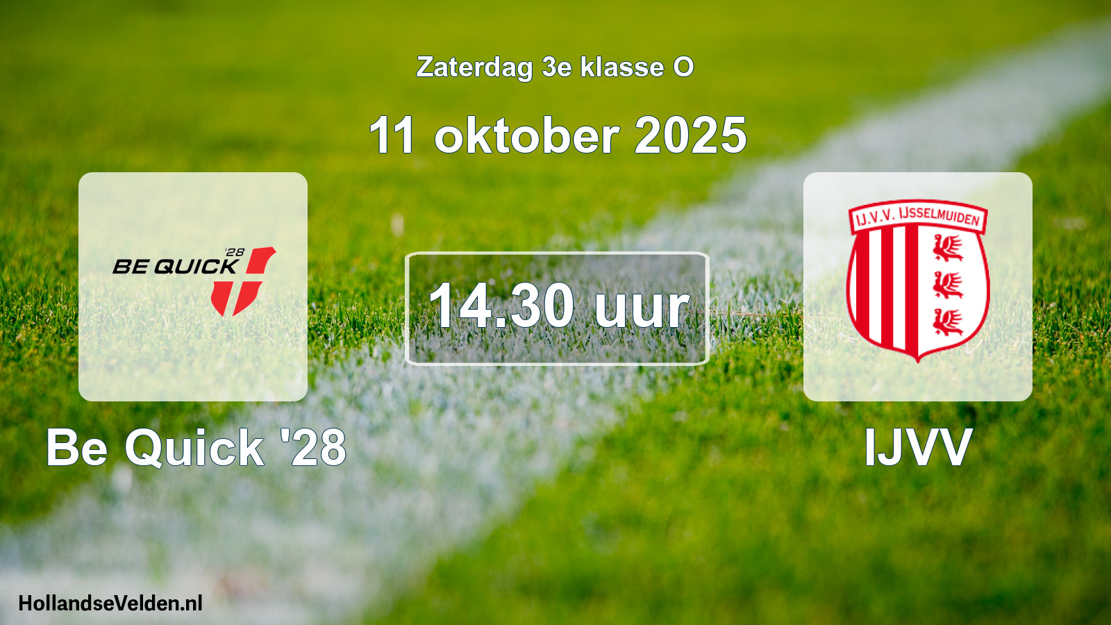 Scheduled Match: Be Quick '28 - IJVV (11 October 2025)