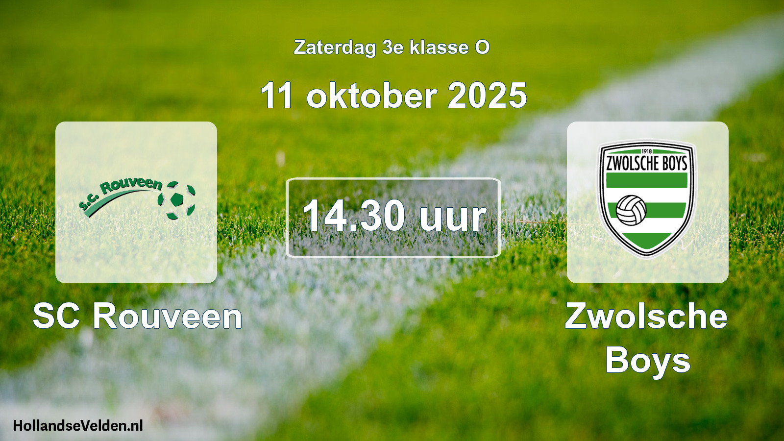 Geplande wedstrijd: SC Rouveen - Zwolsche Boys (11 oktober 2025)