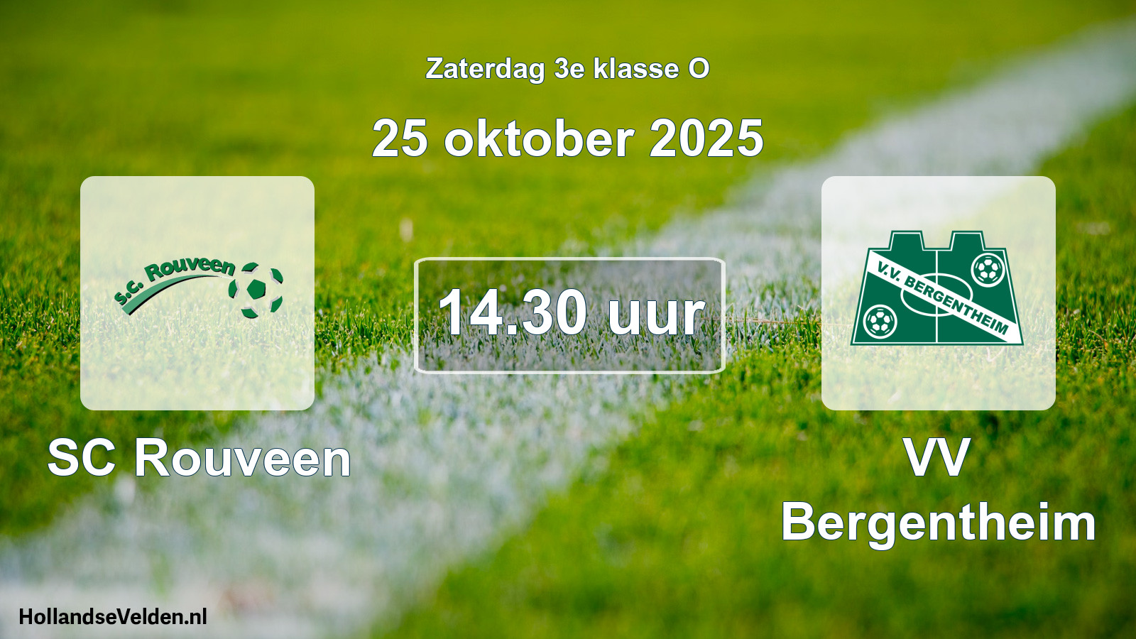 Geplande wedstrijd: SC Rouveen - VV Bergentheim (25 oktober 2025)