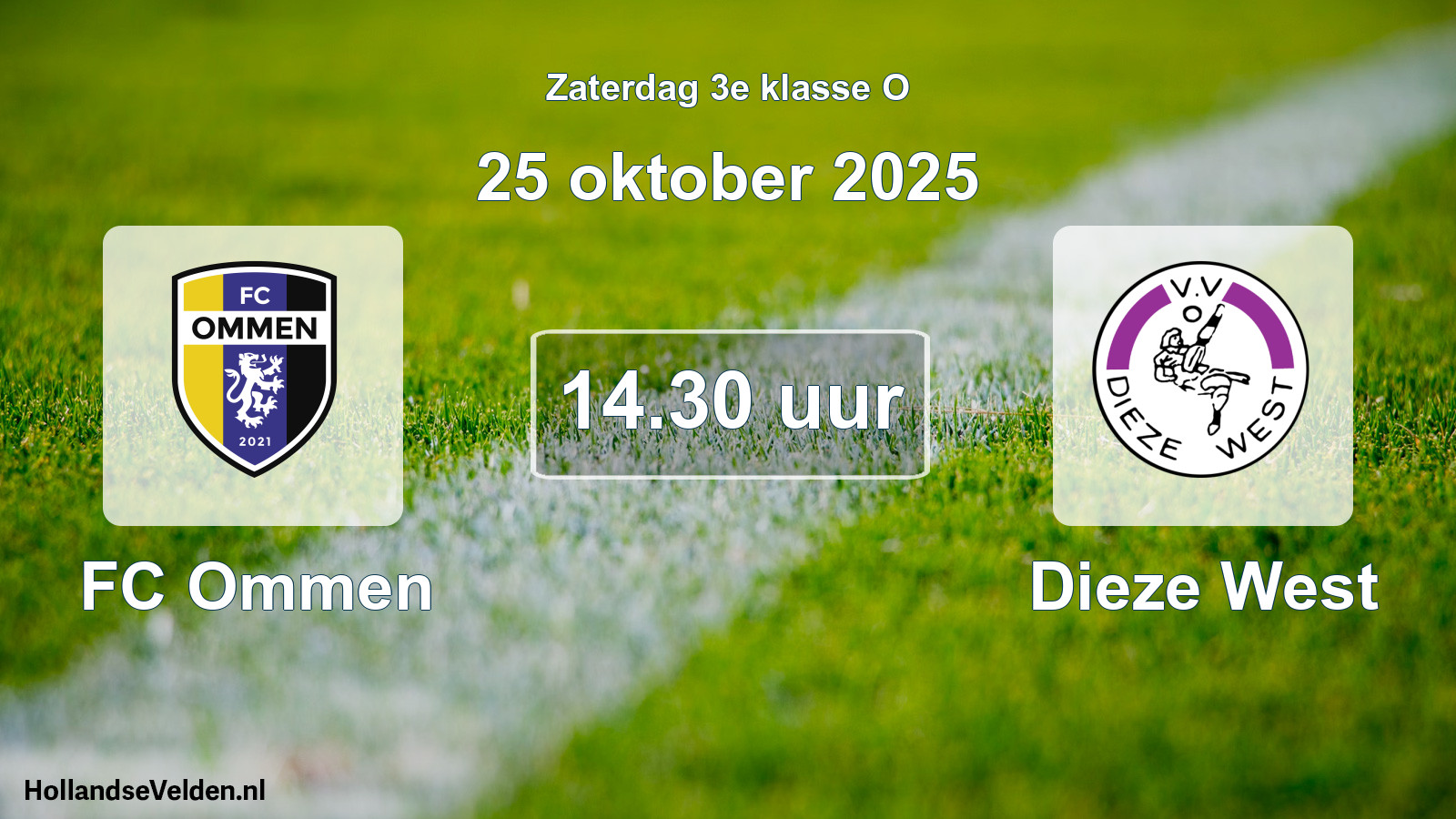 Scheduled Match: FC Ommen - Dieze West (25 October 2025)