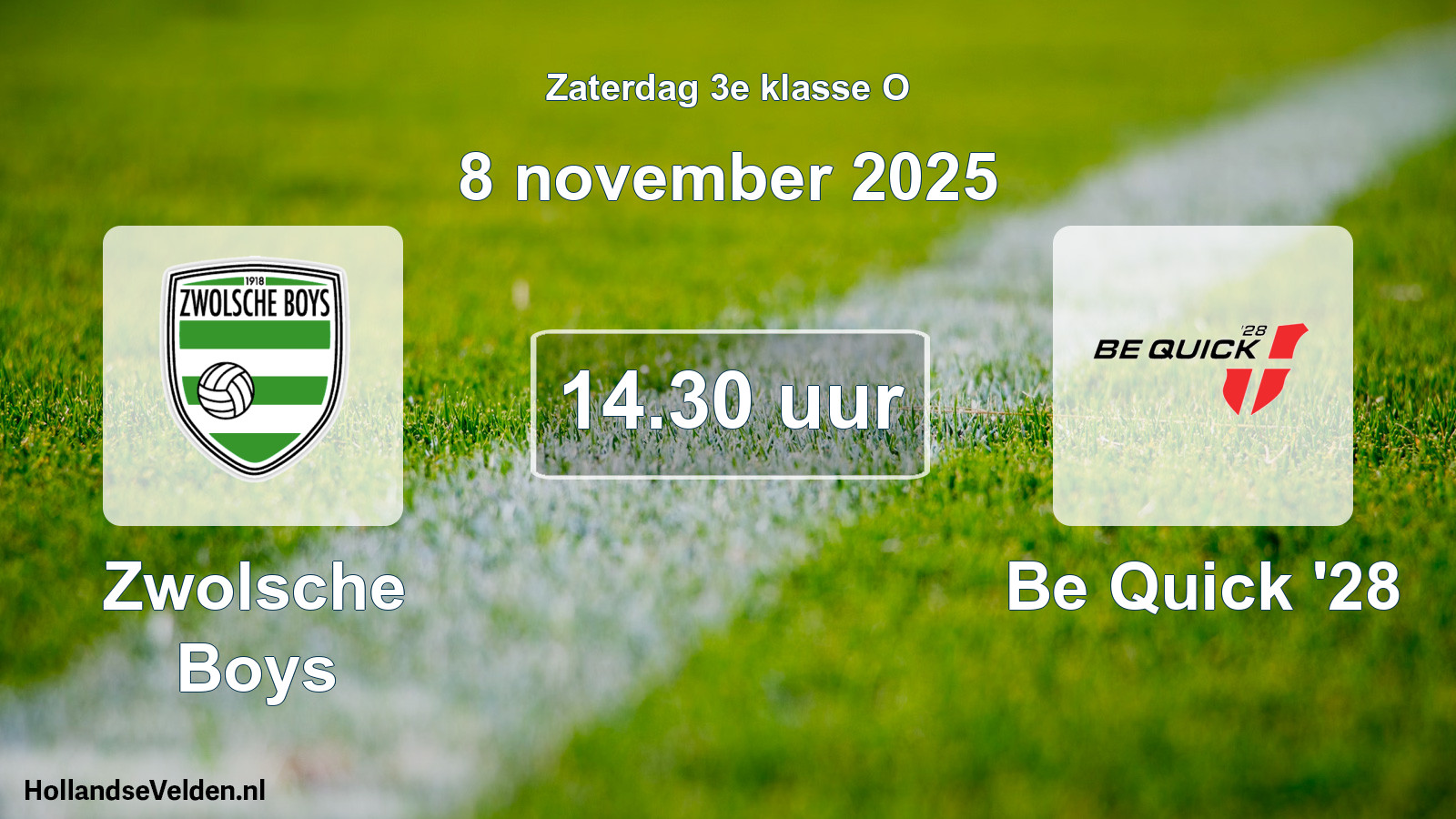 Scheduled Match: Zwolsche Boys - Be Quick '28 (8 November 2025)