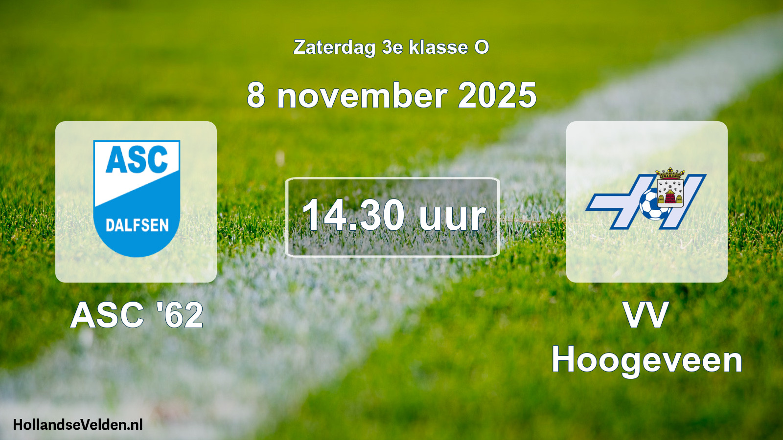 Scheduled Match: ASC '62 - VV Hoogeveen (8 November 2025)