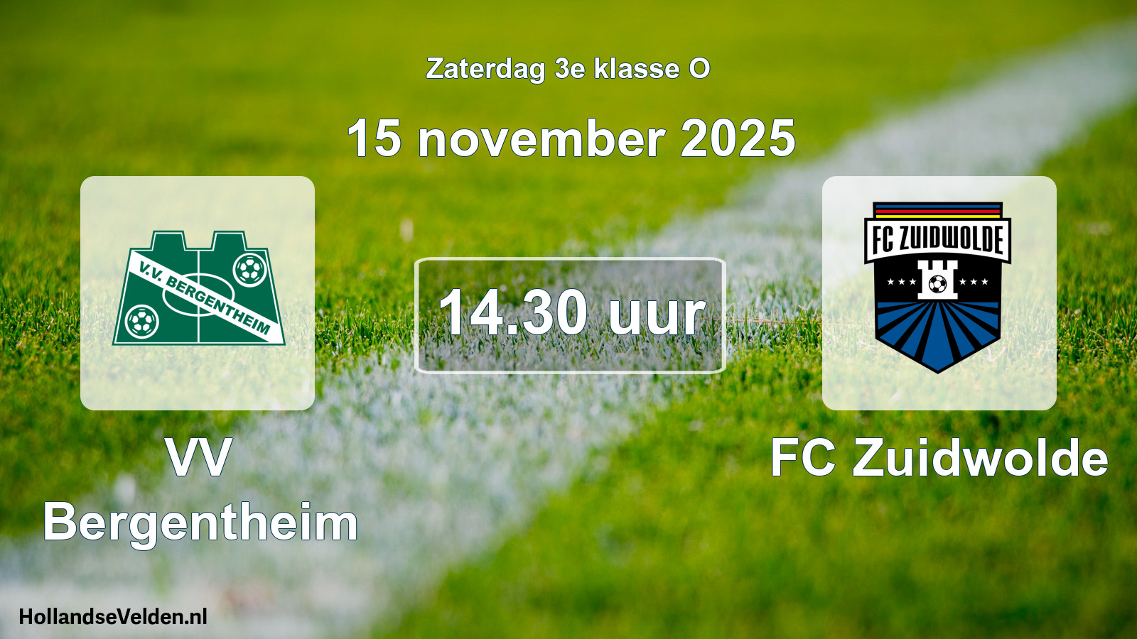 Scheduled Match: VV Bergentheim - FC Zuidwolde (15 November 2025)