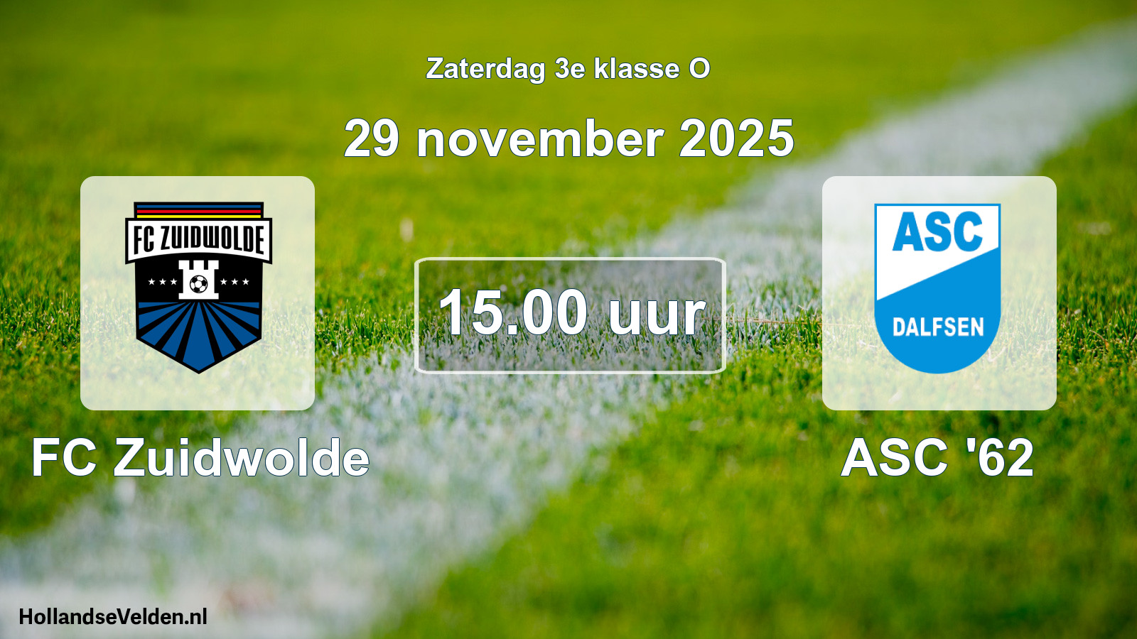 Scheduled Match: FC Zuidwolde - ASC '62 (29 November 2025)