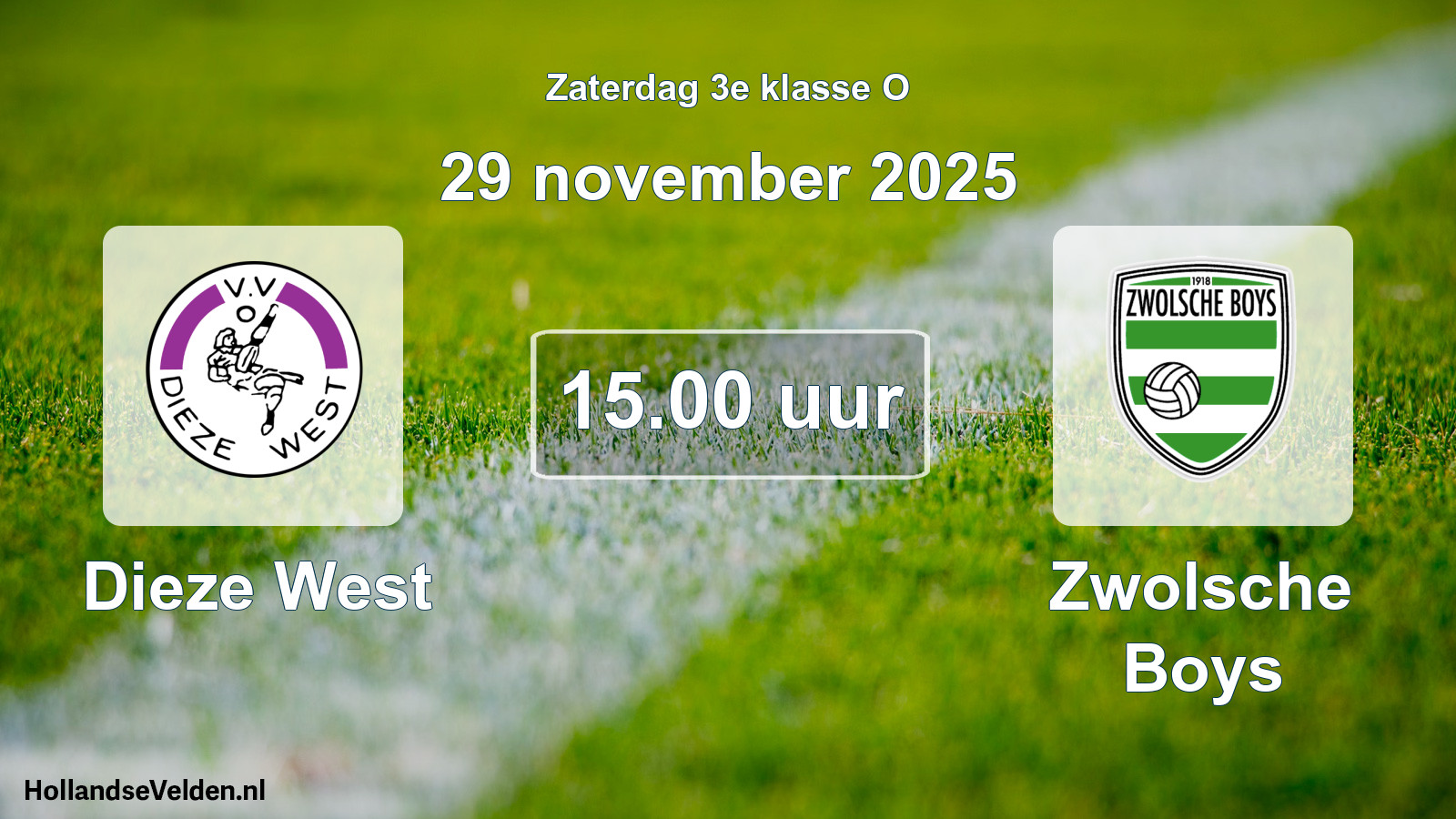 Scheduled Match: Dieze West - Zwolsche Boys (29 November 2025)