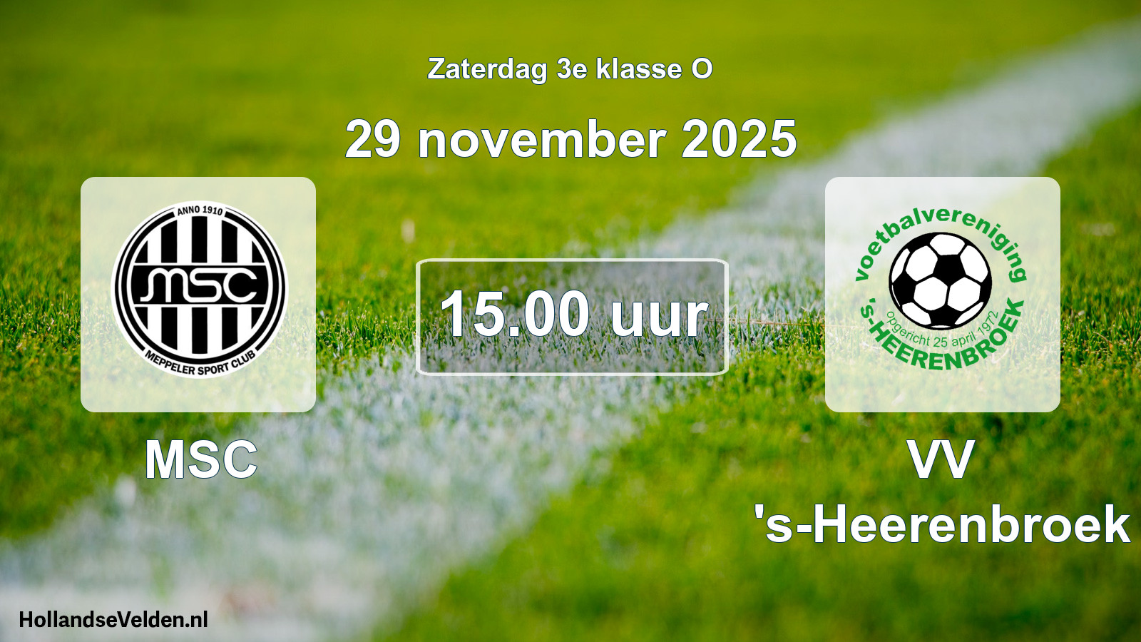Geplande wedstrijd: MSC - VV 's-Heerenbroek (29 november 2025)