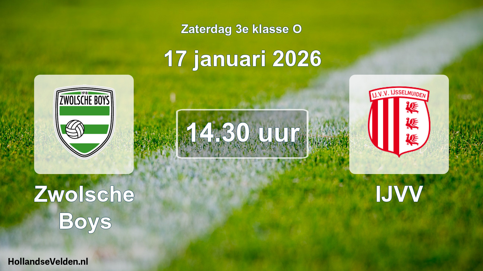 Geplande wedstrijd: Zwolsche Boys - IJVV (17 januari 2026)