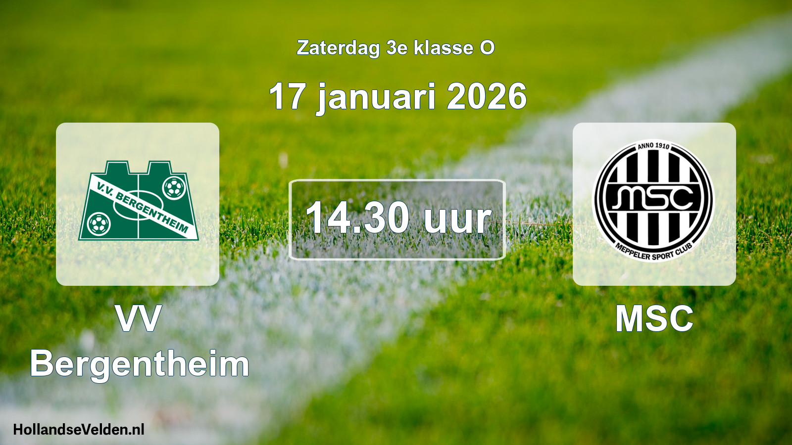 Scheduled Match: VV Bergentheim - MSC (17 January 2026)